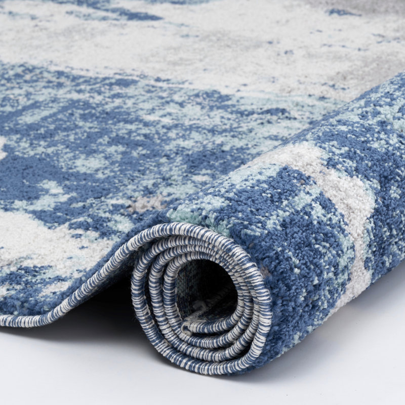 Tapis bleu Doland, Tapis de couloir 2 pi x 7 pi