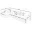 Modulaire moderne en L, tissu éponge beige, 3 modulaires pour le salon, aucun assemblage requis Modulaire contemporain, assemblage, design fonctionnel