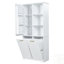 Freestanding Tall Storage Cabinet With 2 Tilt-Out Laundry Hampers, Adjustable Shelves, Soft-Close Door, And Modern Elegant Design-482336726