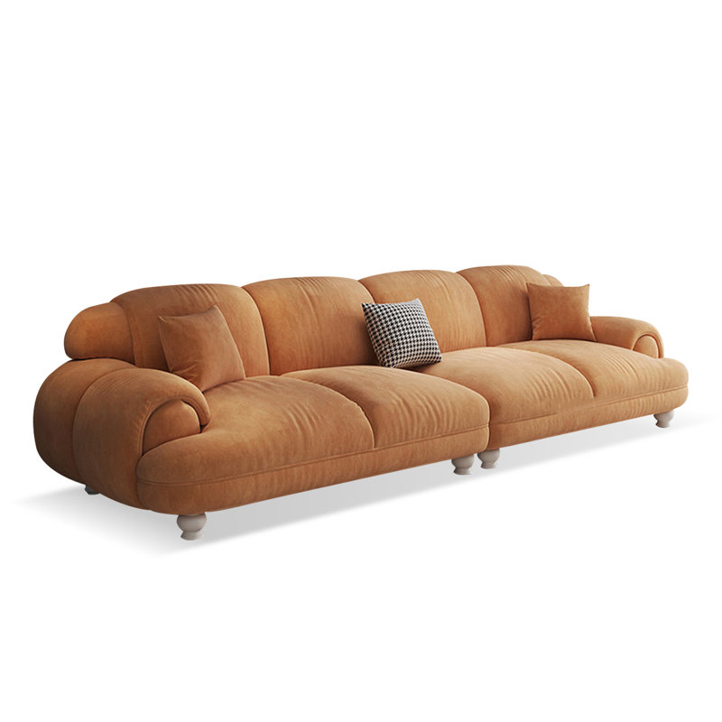 Coussin modulaire orange 100% polyester, H 31,5 po x l 102,36 po x P 38,58 po, Orange