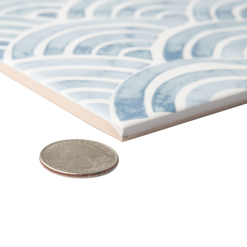 Berta 7-7/8 In. X 7-7/8 In. Ceramic Wall Tile, Escalas