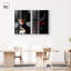 Ensemble de décoration murale « Red Beauty » avec impression Shadowbox par Art Remedy, cadre noir, 10 x 15-1337851239-1337851233