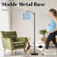 Lampe sur pied à arc avec abat-jour réglable à rayures aquarelles bleues douces Design abstrait Lampe sur pied à 3 températures de couleur à intensité variable avec interrupteur au pied pour la chambre à coucher-1832732925
