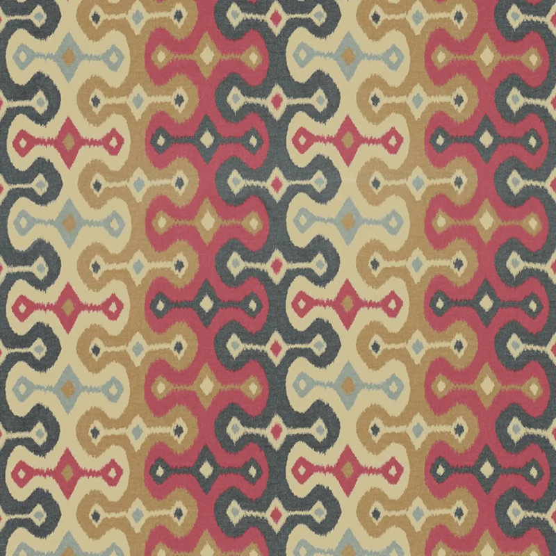 Darya Ikat Sidewall Wallpaper, Spice