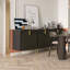 HOMCOM Storage Cabinet Cupboard 2 Doors Adjustable Shelf Sideboard Black