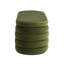Banc de rangement ovale rembourré 49 po, velours performance vert olive