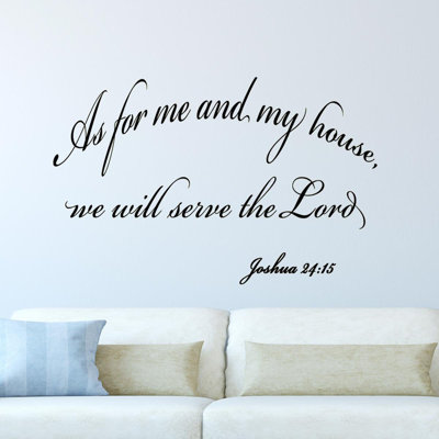 Pour moi et pour ma maison, nous desservons le décalcomanie mural lord biblique