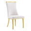 Chaise de salle à manger en velours