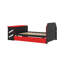 Lit de jour double en bois avec couchette, bureau et port USB-533557727