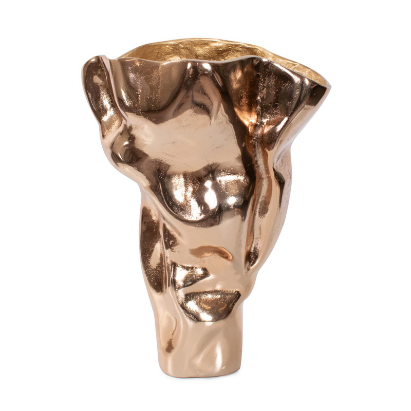 Teresina Gold Aluminum Vessel- Tall