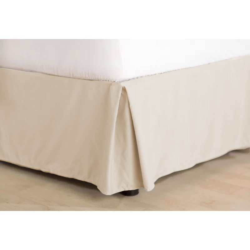 Wayfair Basics® 1800 Series 14" Soft Microfiber Bed Skirt, Cream, Queen