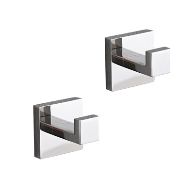 2 Pack Wall-Mounted Stainless Steel Bathroom Towel Hooks/Coat Hooks For Bathroom, Bedroom, Kitchen