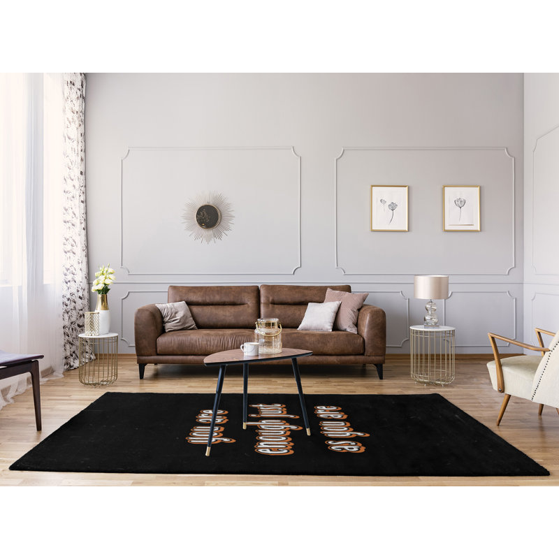 Tapis en poly-tableau noir style en polyester assez quote, Rectangle 8 pi x 10 pi