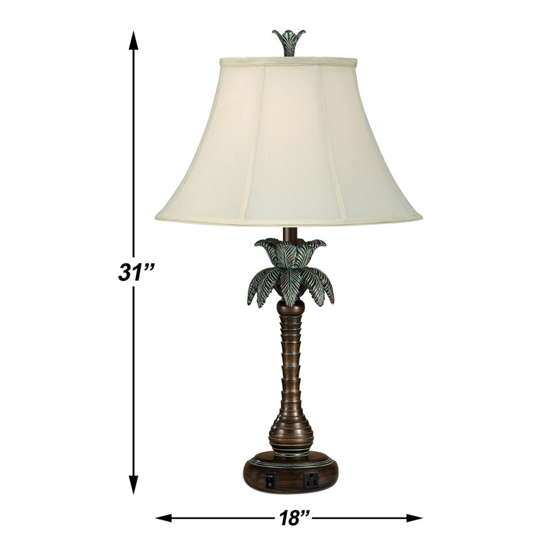 Palm Tree Resin USB Table Lamp