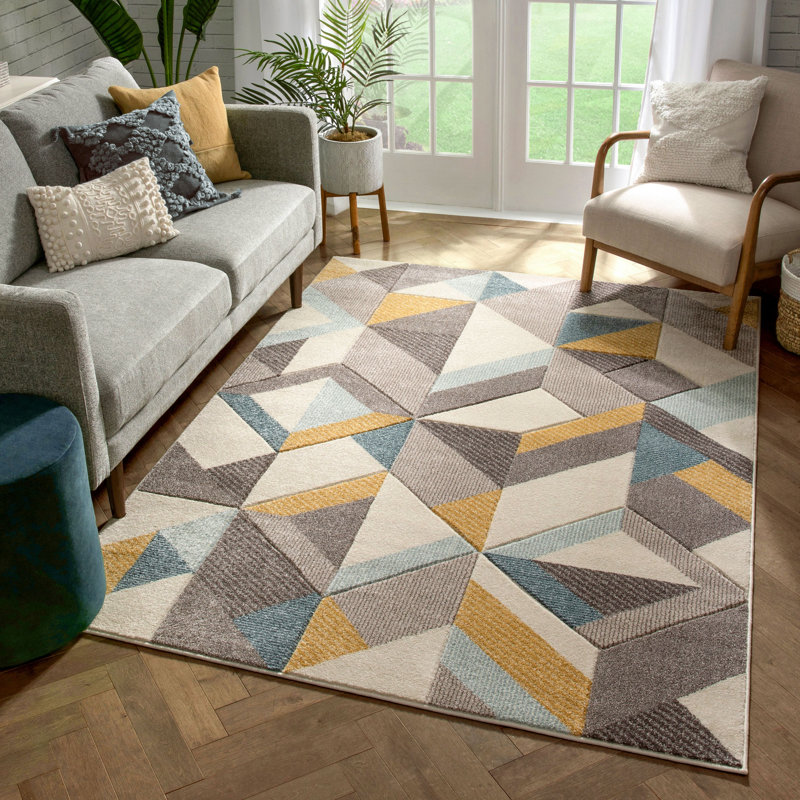 Ruby Geometric Area Rug, Rectangle 120 x 160cm
