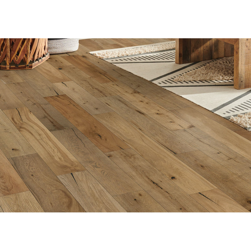 Plancher de bois franc d'ingénierie argenté morceau de nature, Beige bien-aimé