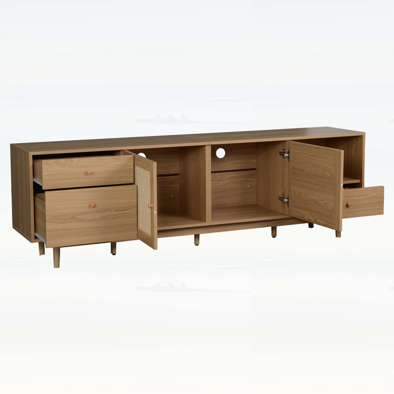 Modern Wood Media Console Table
