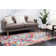 Tapis multicolore à motif abstrait Hashimoto