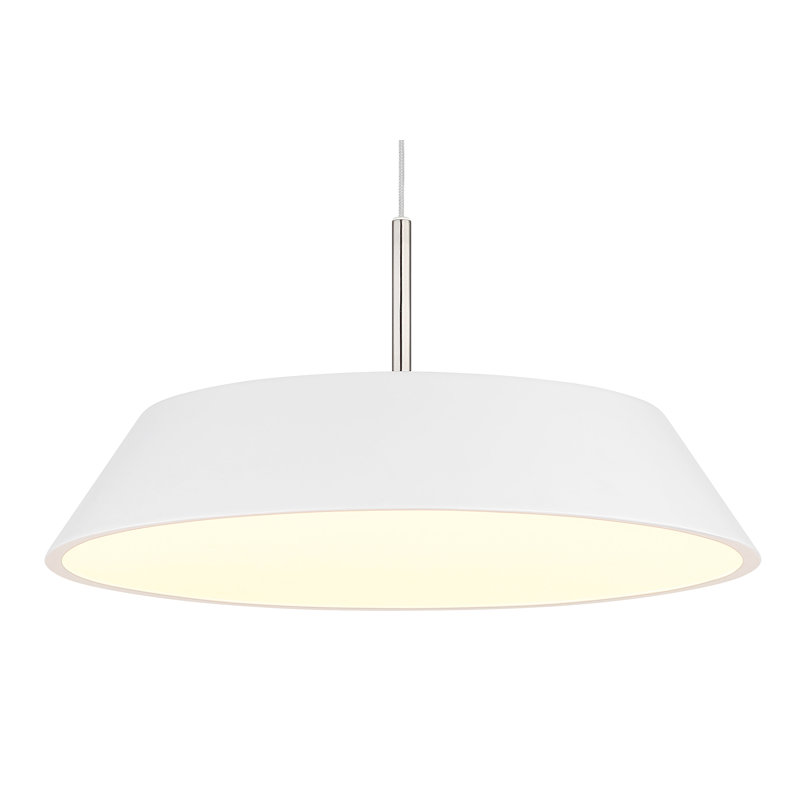 1 - Light LED Geometric Pendant, White