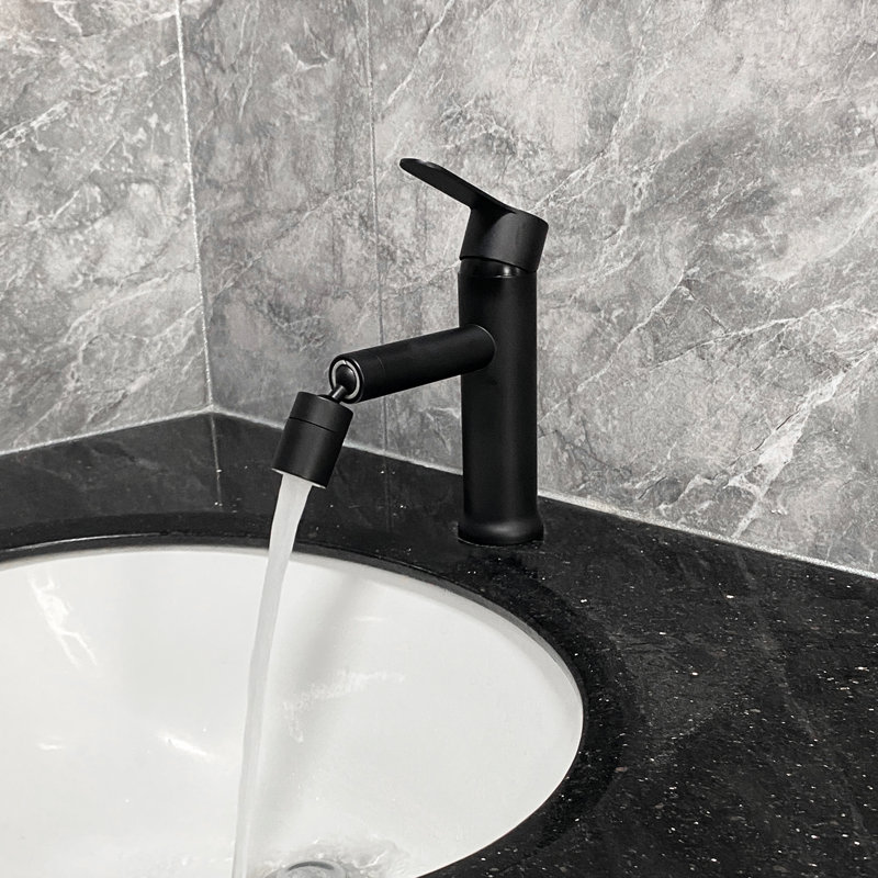 Single Handle Bathroom Vanity Faucet In Matte Black, Crafted From Stainless Steel For A And Stylish Sink Black Faucet, Constructed With Modern Improvement