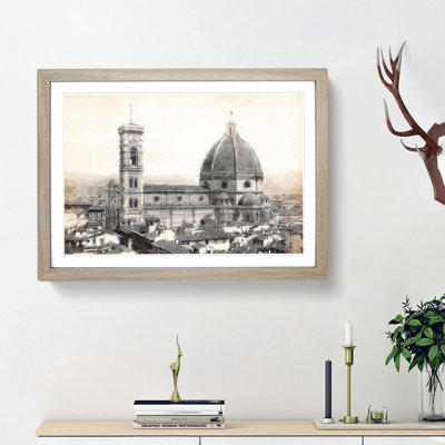 Florence Cathedral in Italy - Picture Frame Graphic Art Print
