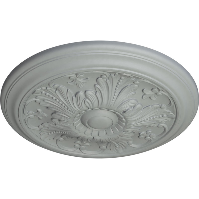 Médaillon de plafond Endurathane Hamilton, DE 17 3/8 po x P 1 3/4 po (convient aux auvents jusqu'à 3 3/4 po), finition dorée peinte à la main