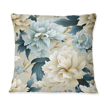 Coussin décoratif à motif floral victorien contemporain II