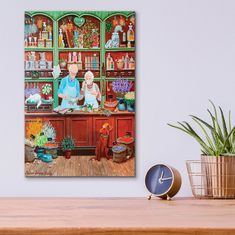  «Chamomile Tea Time» par Maria Laura Bratoz, art mural en verre acrylique, 12 po x 16 po