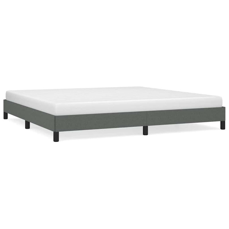 Cadre de lit, base de lit tapissier en tissu, sans matelas, Gris foncé, Très grand, 9.8"