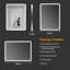 Horow LED Lighted Acrylic Framed Wall Mounted Bathroom / Vanity Mirror 50 x 70 cm-1470364245