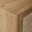 Boho Rattan Cabinet - Buffet 4 portes caramel avec texture tissée, crédence maison de campagne moderne