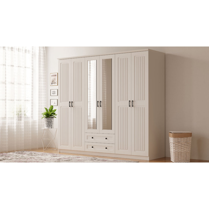 Amarnath 6 Door Manufactured Wood Wardrobe