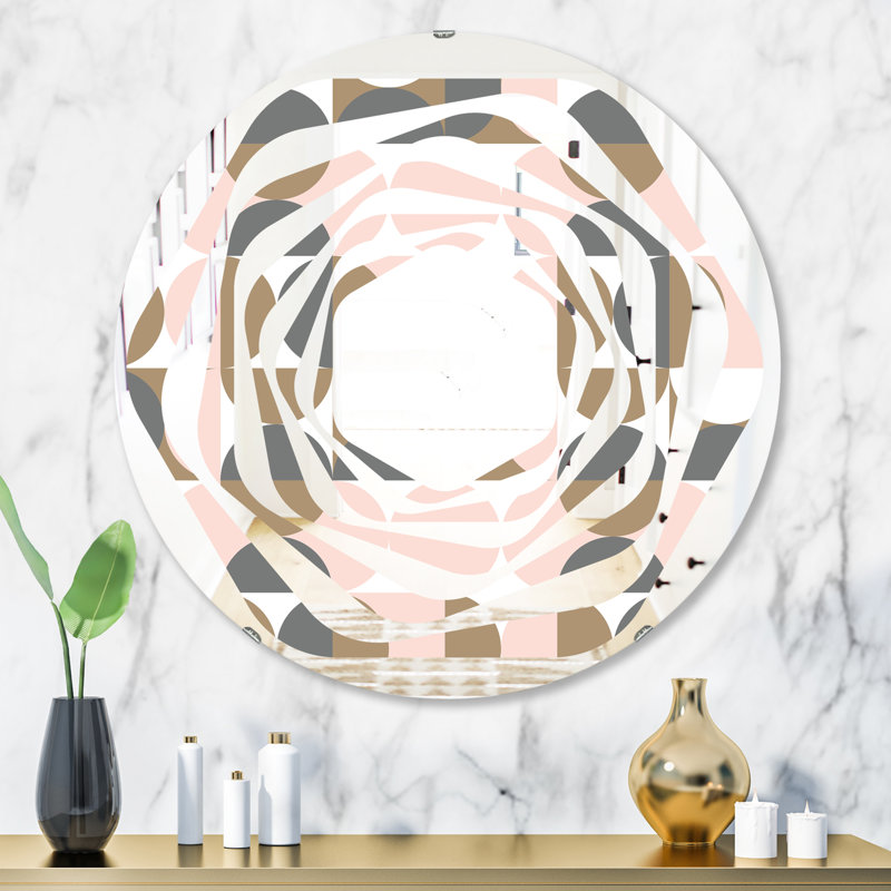 Miroir mural Whirl Cottage Americana, 31,5 po x 31,5 po, Motif circulaire IV