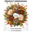 Couronne d'automne de 61 cm (24 po) avec citrouille et hortensias pour la porte d'entrée