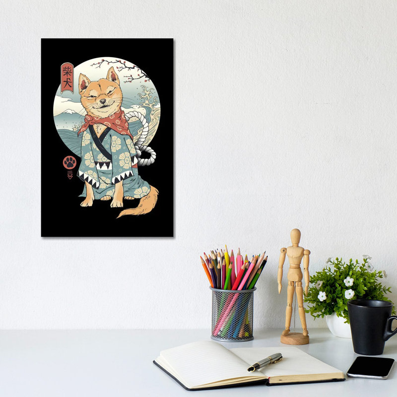 Shiba Inu by Vincent Trinidad - Print on Canvas, Wrapped Canvas, 30.48cm H x 20.32cm W x 1.91cm D
