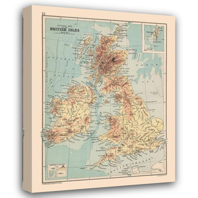 Bungalow Rose Bartholomew Gallery Wrapped Canvas Art: Shetland Islands British Isles - Bartholomew 1892