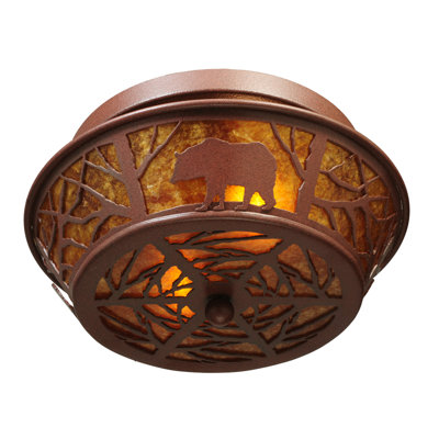 Rustic Lodge 2 - Light Semi Flush Mount
