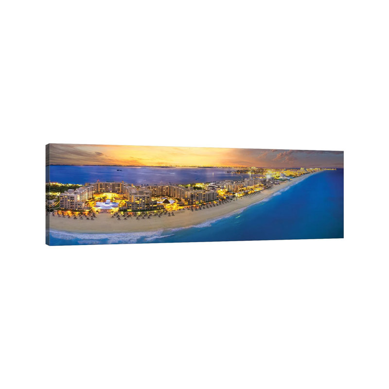 Cancun Glow by Jonathan Ross Photography - Wrapped Canvas Panoramic Print, 152.4 cm H x 50.8 cm W x 1.91 cm D
