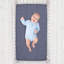 NightComfort 100% Jersey Cotton Knitted Blue Stripes Cot Bed Fitted Sheet Mattress Cover-75305194