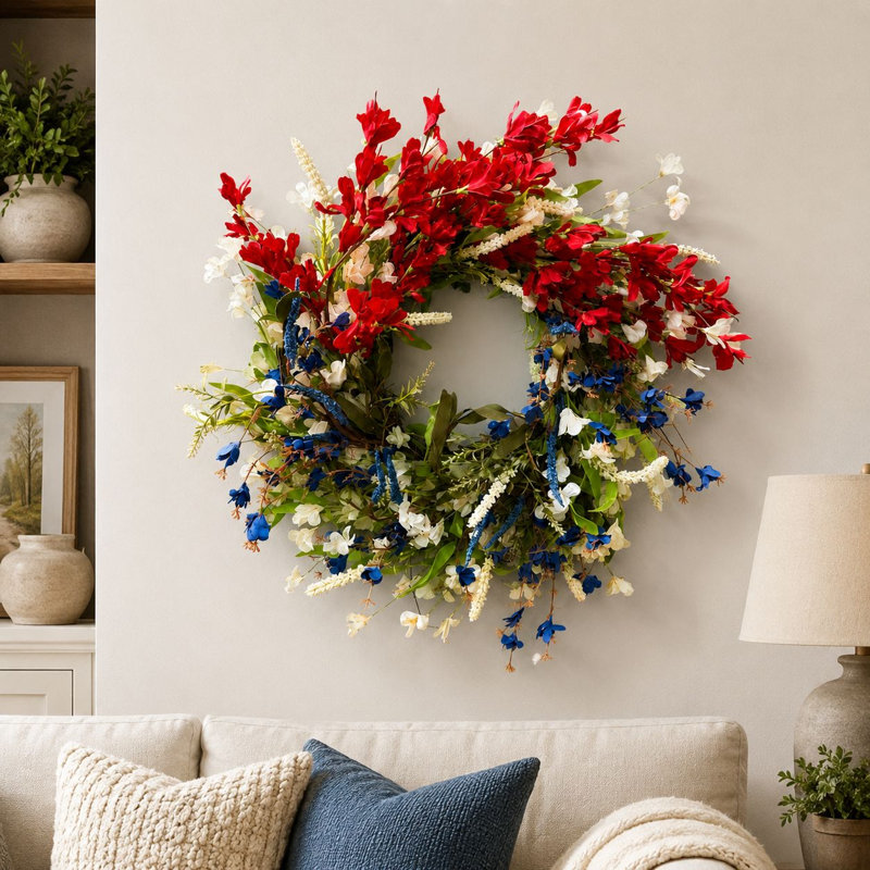 Guirlande patriotique forsythia 22 po