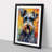 Schnauzer Impressionism - Single Picture Frame Print on Wood-94219063-94219062