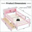 Twin Size Bed with Headboard Storage Rack and Under-Bed Drawers-11475167