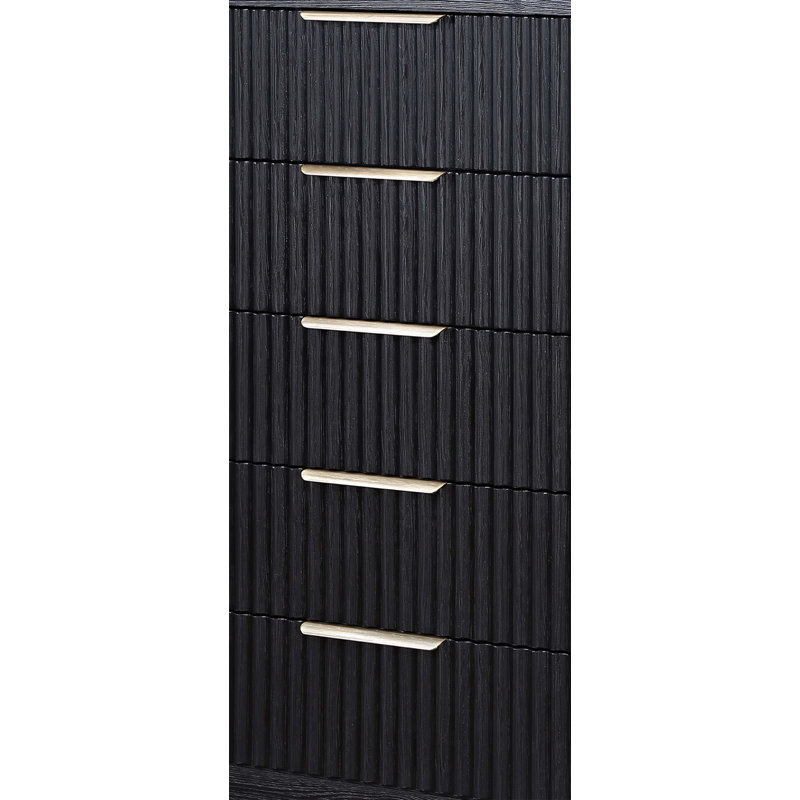 Modern and Functional Tall Chest with Ample Storage, Fully Extension Glides, and Elegant Accented Hardware for Contemporary Living Spaces