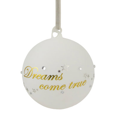 4.5" Frosted Glass Christmas Ornament