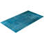 Tapis bleu noué à la main Mazarine, unique en son genre - bleu