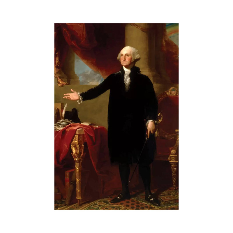 Restored Lansdowne Portrait Of President George Washington by Stocktrek Images - Wrapped Canvas Gallery-Wrapped Canvas Giclée