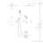 Dual Function 12 Inch Wall Mounted Brushed Nickel Shower Head, Balanced Rough - In Valve, Rainfall And Handheld With 360 Rotation Square Head Nickel, Scald Handheld, Easy To Maintain-126502611