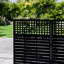 Cloisons d'intimité en métal avec paravent extérieur et intérieur en métal avec écran d'intimité décoratif pour balcon, patio, jardin et pièce, rose noir