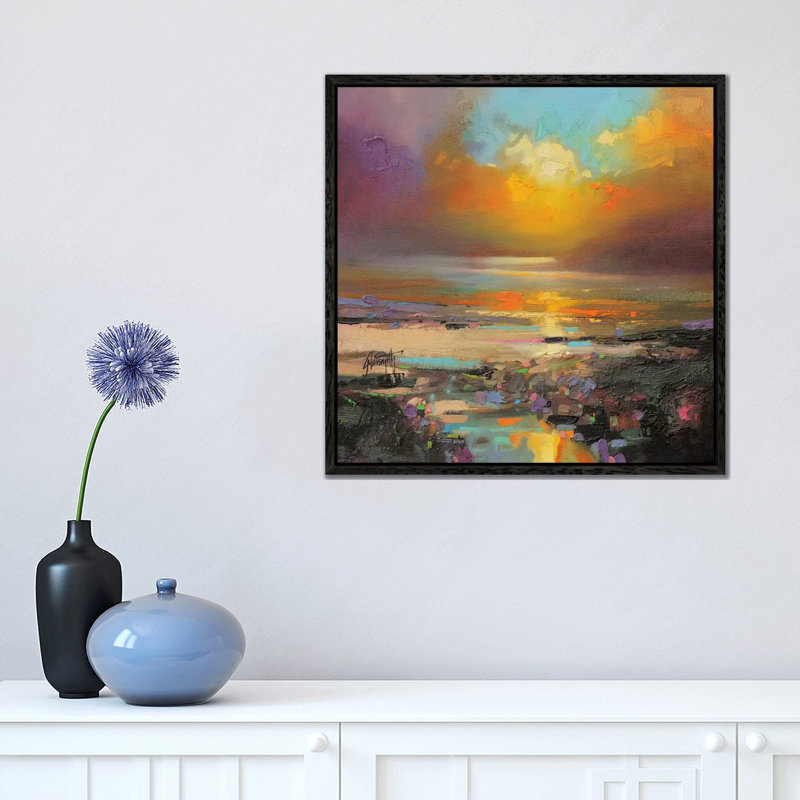 Print on Canvas, Black Floater Framed, 45.72cm H x 45.72cm W x 3.81cm D