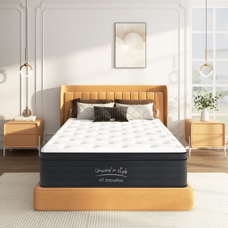 Matelas hybride mi-ferme, Très grand lit, 12"